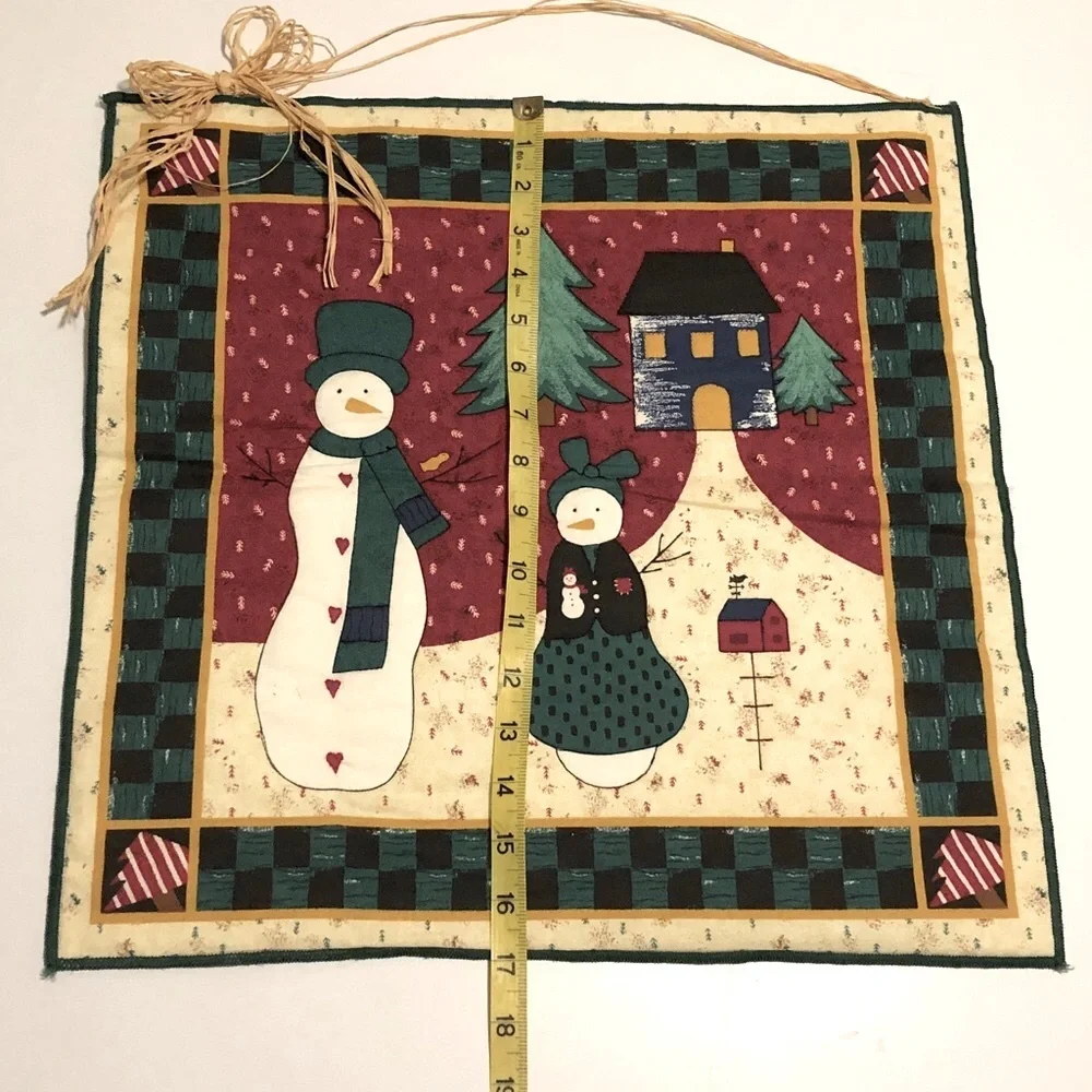 Festive Snowman Wall Hanging Decor